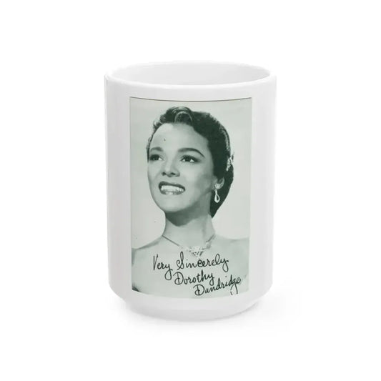 Dorothy Dandridge #83 (Vintage Female Icon) White Coffee Mug 15oz - Go Mug Yourself
