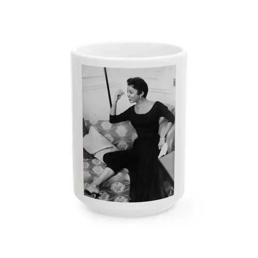 Dorothy Dandridge #90 (Vintage Female Icon) White Coffee Mug 15oz - Go Mug Yourself