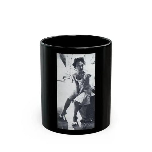 Dorothy Dandridge #97 - Photo on Page 94 cropped from Pageant Digest Mag. June '55 (Vintage Female Icon) Black Coffee Mug 11oz - Go Mug Yourself