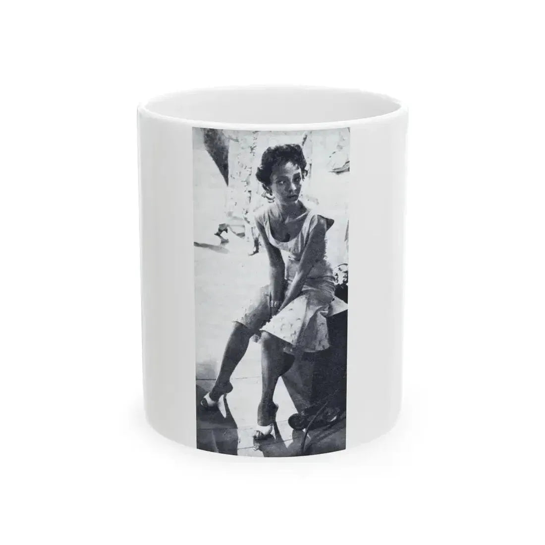 Dorothy Dandridge #97 - Photo on Page 94 cropped from Pageant Digest Mag. June '55 (Vintage Female Icon) White Coffee Mug 11oz - Go Mug Yourself
