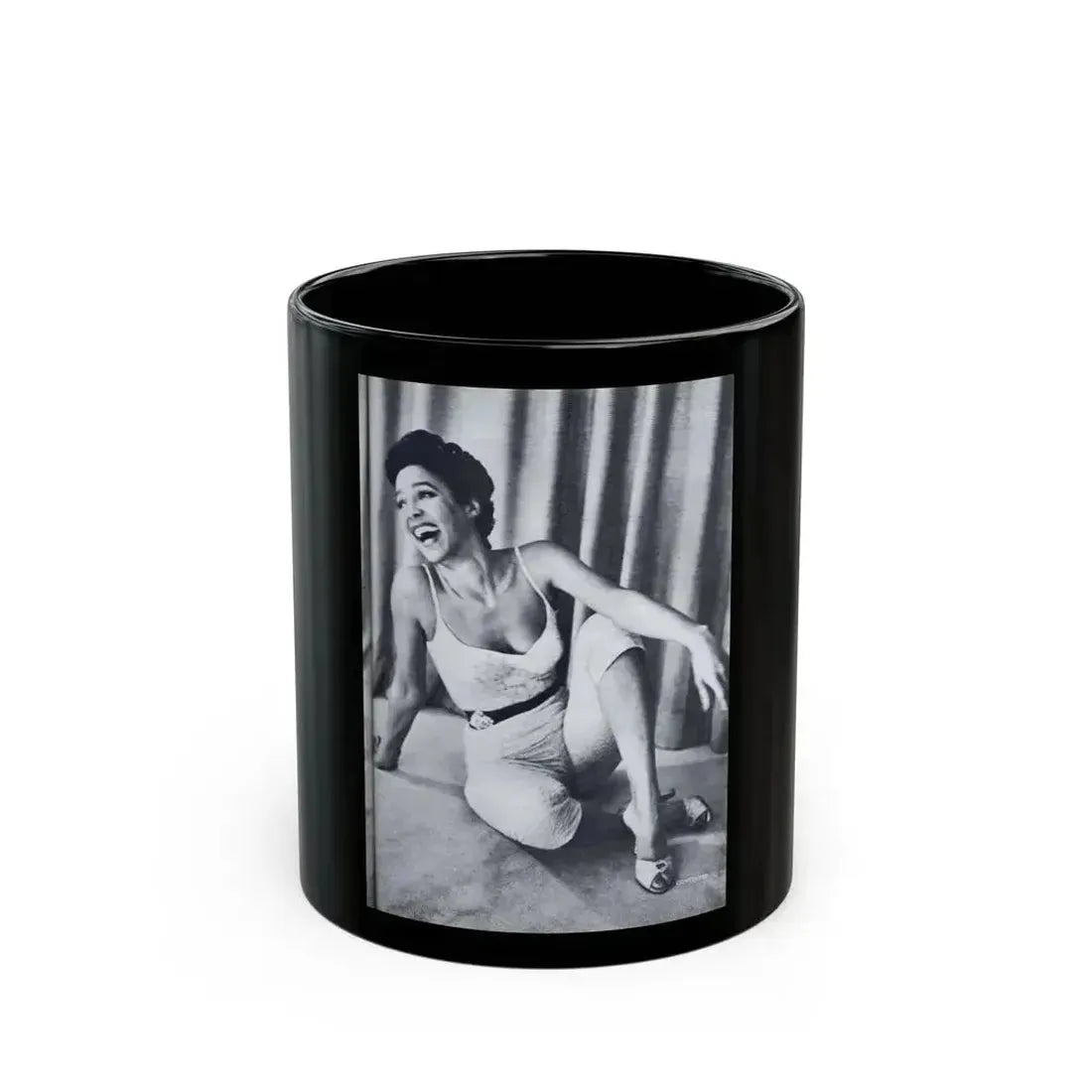 Dorothy Dandridge #97 - Photo on Page 95 cropped from Pageant Digest Mag. June '55 (Vintage Female Icon) Black Coffee Mug 11oz - Go Mug Yourself