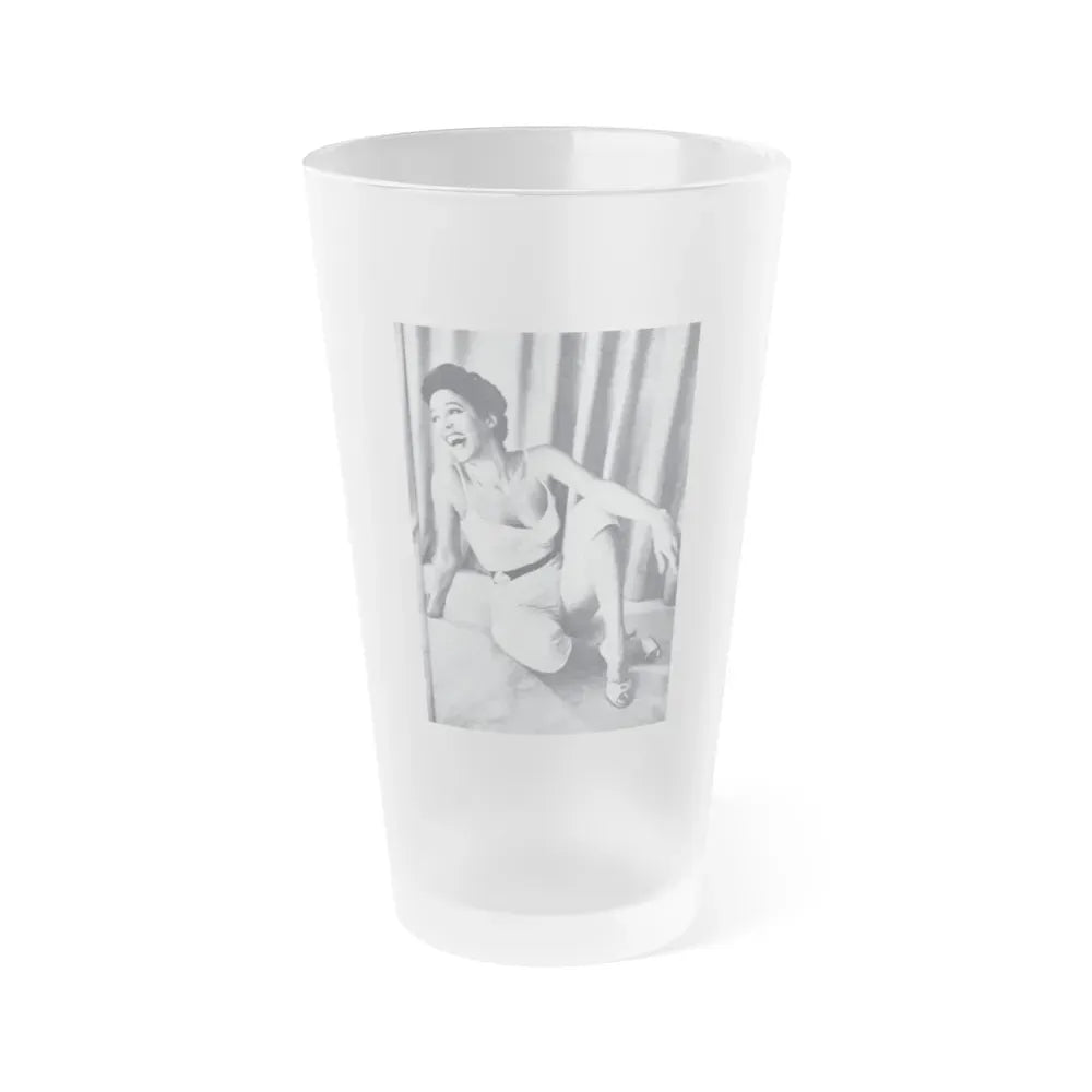 Dorothy Dandridge #97 - Photo on Page 95 cropped from Pageant Digest Mag. June '55 (Vintage Female Icon) Frosted Pint Glass 16oz 16oz Frosted - Go Mug Yourself