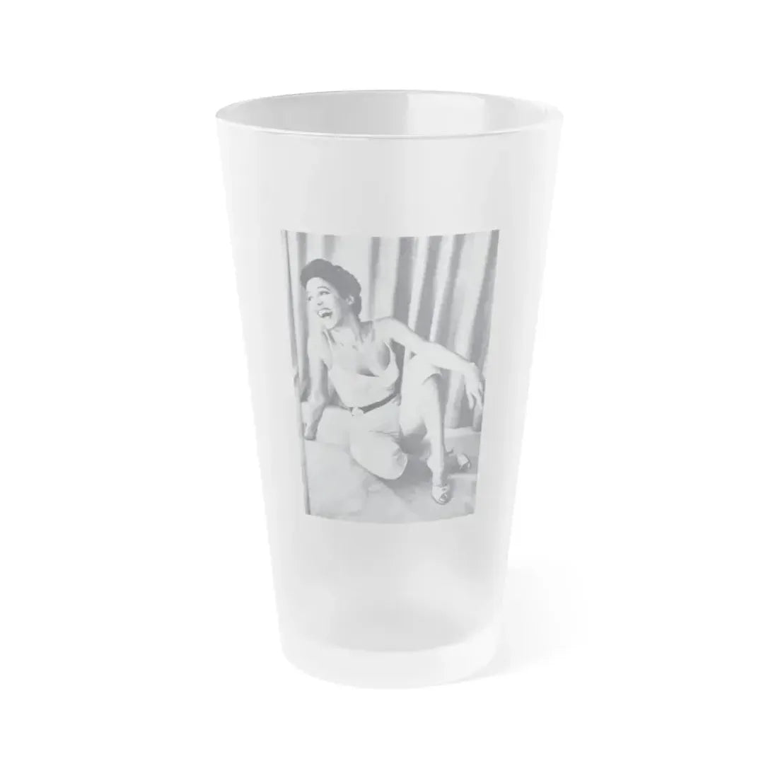Dorothy Dandridge #97 - Photo on Page 95 cropped from Pageant Digest Mag. June '55 (Vintage Female Icon) Frosted Pint Glass 16oz 16oz Frosted - Go Mug Yourself