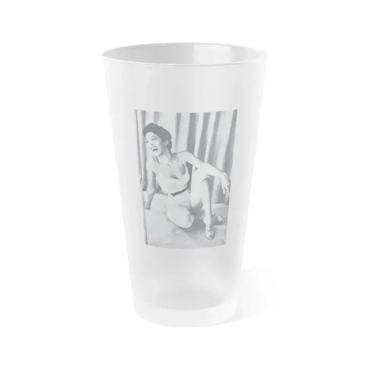 Dorothy Dandridge #97 - Photo on Page 95 cropped from Pageant Digest Mag. June '55 (Vintage Female Icon) Frosted Pint Glass 16oz 16oz Frosted - Go Mug Yourself