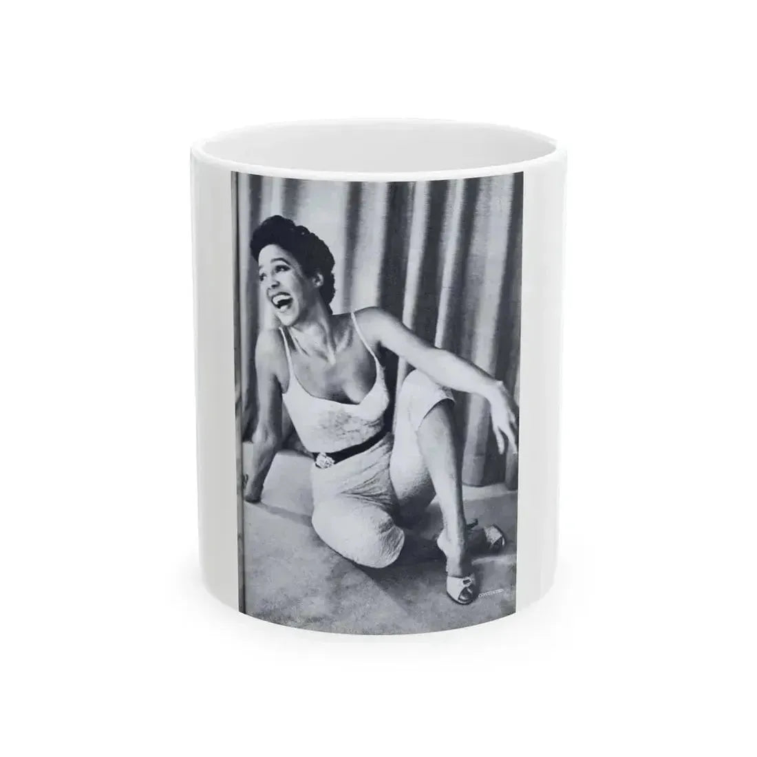 Dorothy Dandridge #97 - Photo on Page 95 cropped from Pageant Digest Mag. June '55 (Vintage Female Icon) White Coffee Mug 11oz - Go Mug Yourself