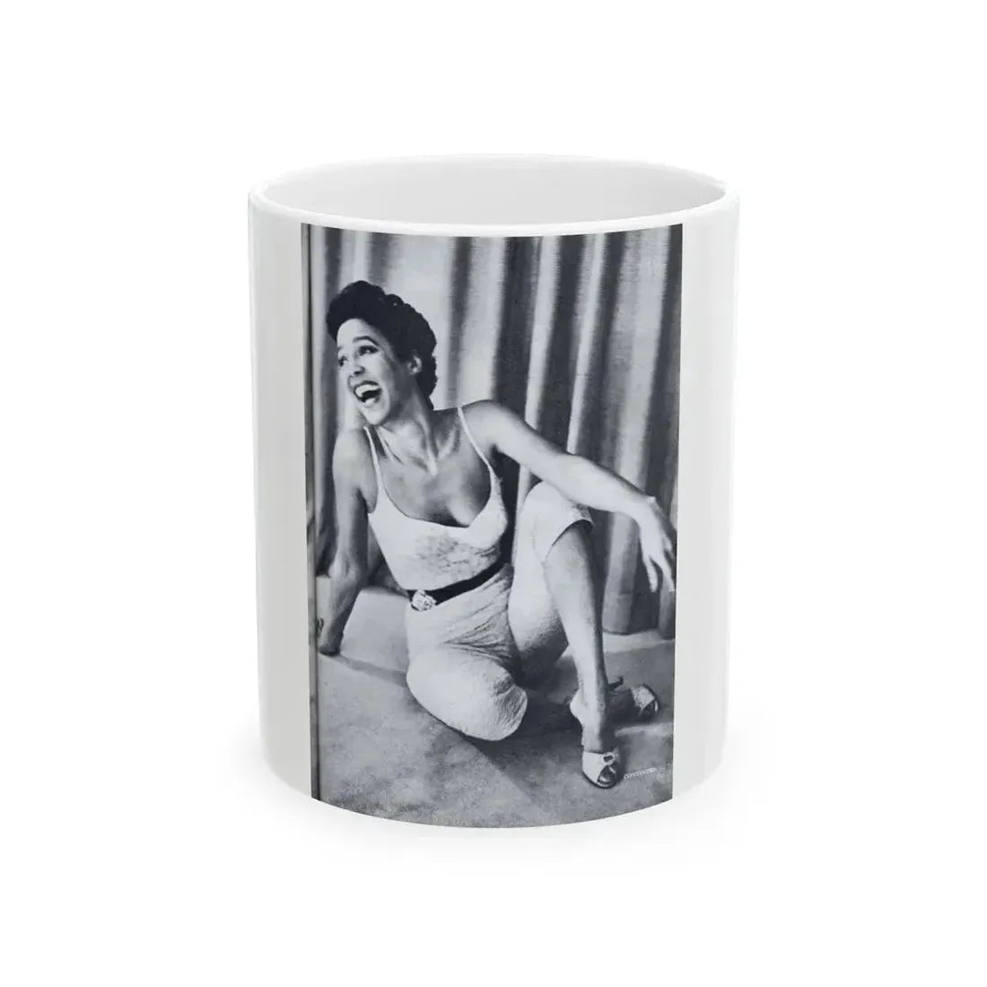Dorothy Dandridge #97 - Photo on Page 95 cropped from Pageant Digest Mag. June '55 (Vintage Female Icon) White Coffee Mug 11oz - Go Mug Yourself