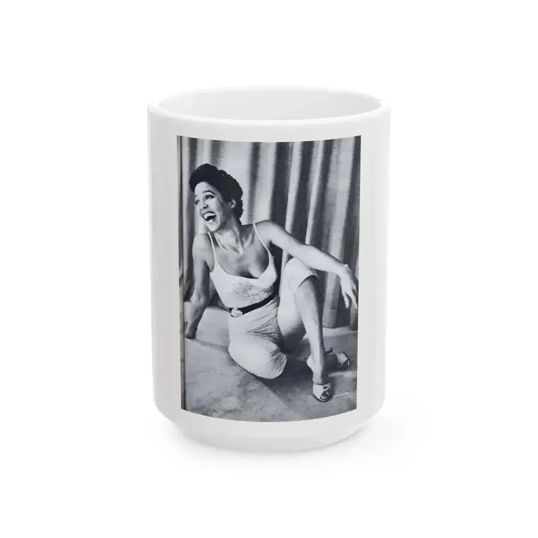 Dorothy Dandridge #97 - Photo on Page 95 cropped from Pageant Digest Mag. June '55 (Vintage Female Icon) White Coffee Mug 15oz - Go Mug Yourself