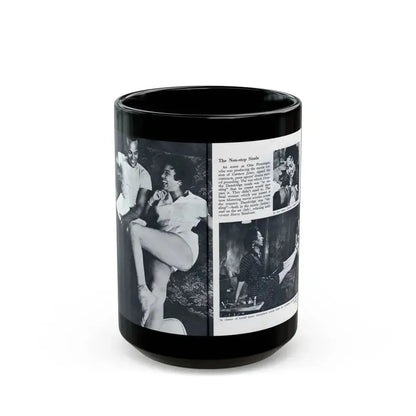 Dorothy Dandridge #98 - Pages 3 & 4 of 8 Featuring, Dorothy with, 3 B&W Photos & Article from Pageant Digest Mag. June '55 (Vintage Female Icon) Black Coffee Mug 15oz - Go Mug Yourself