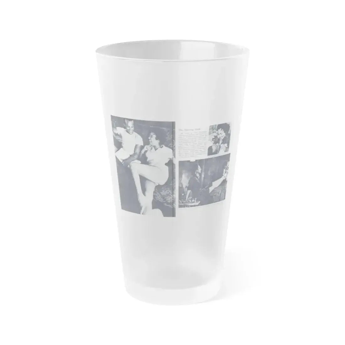 Dorothy Dandridge #98 - Pages 3 & 4 of 8 Featuring, Dorothy with, 3 B&W Photos & Article from Pageant Digest Mag. June '55 (Vintage Female Icon) Frosted Pint Glass 16oz 16oz Frosted - Go Mug Yourself