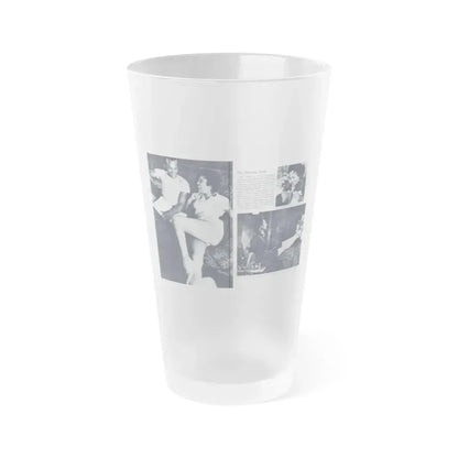 Dorothy Dandridge #98 - Pages 3 & 4 of 8 Featuring, Dorothy with, 3 B&W Photos & Article from Pageant Digest Mag. June '55 (Vintage Female Icon) Frosted Pint Glass 16oz 16oz Frosted - Go Mug Yourself