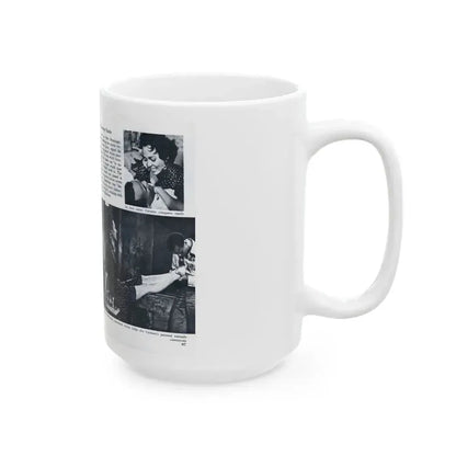 Dorothy Dandridge #98 - Pages 3 & 4 of 8 Featuring, Dorothy with, 3 B&W Photos & Article from Pageant Digest Mag. June '55 (Vintage Female Icon) White Coffee Mug - Go Mug Yourself