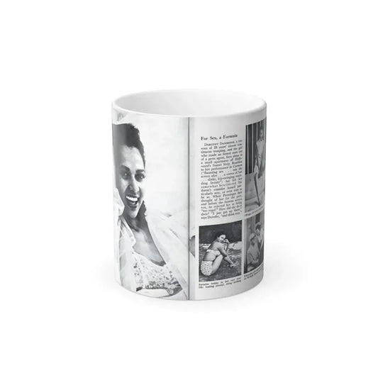 Dorothy Dandridge #99 - Pages 5 & 6 of 8 Featuring, Dorothy with, 4 B&W Photos & Article from Pageant Digest Mag. June '55 (Vintage Female Icon) Color Changing Mug 11oz 11oz - Go Mug Yourself