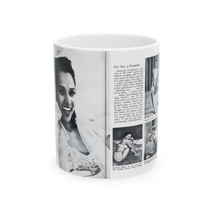 Dorothy Dandridge #99 - Pages 5 & 6 of 8 Featuring, Dorothy with, 4 B&W Photos & Article from Pageant Digest Mag. June '55 (Vintage Female Icon) White Coffee Mug 11oz - Go Mug Yourself