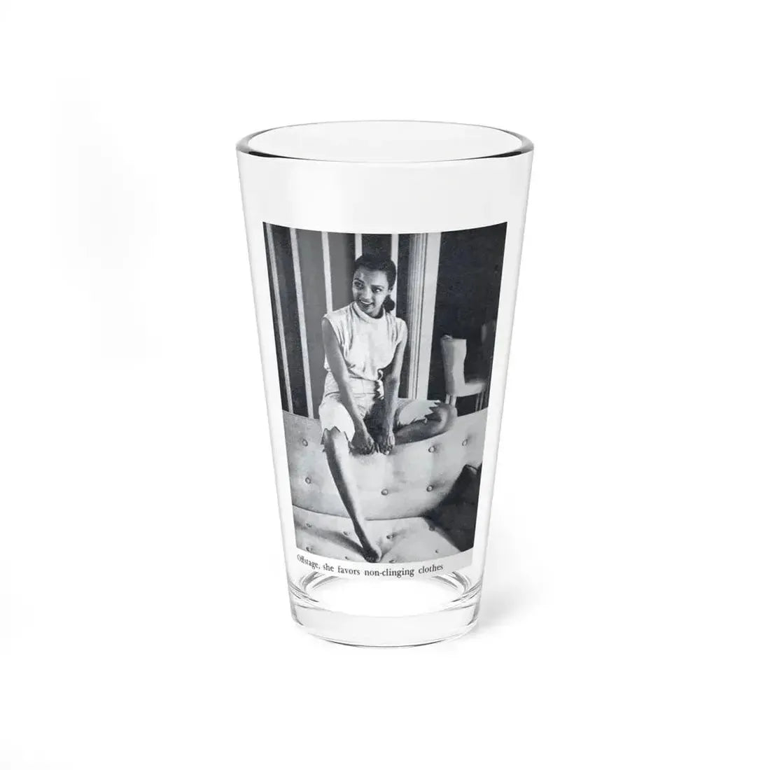 Dorothy Dandridge #99 - Photo 1 on Page 99 cropped from Pageant Digest Mag. June '55 (Vintage Female Icon) Pint Glass 16oz 16oz - Go Mug Yourself