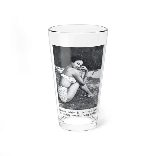 Dorothy Dandridge #99 - Photo 2 on Page 99 cropped from Pageant Digest Mag. June '55 (Vintage Female Icon) Pint Glass 16oz 16oz - Go Mug Yourself