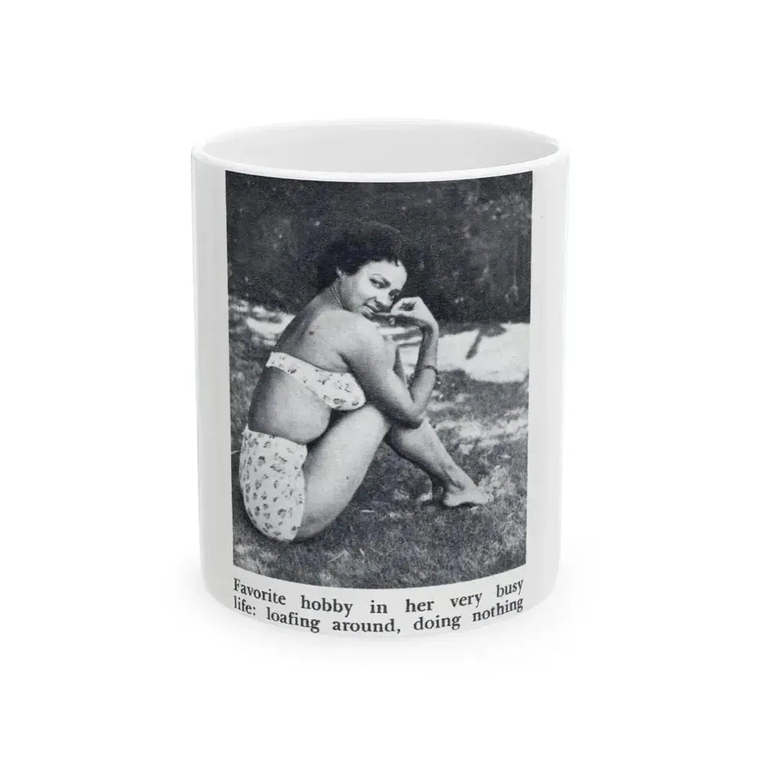 Dorothy Dandridge #99 - Photo 2 on Page 99 cropped from Pageant Digest Mag. June '55 (Vintage Female Icon) White Coffee Mug 11oz - Go Mug Yourself