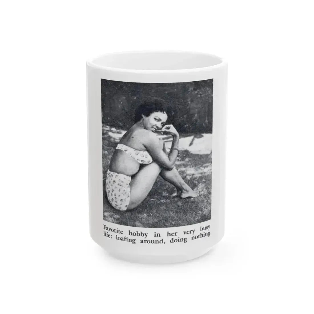 Dorothy Dandridge #99 - Photo 2 on Page 99 cropped from Pageant Digest Mag. June '55 (Vintage Female Icon) White Coffee Mug 15oz - Go Mug Yourself