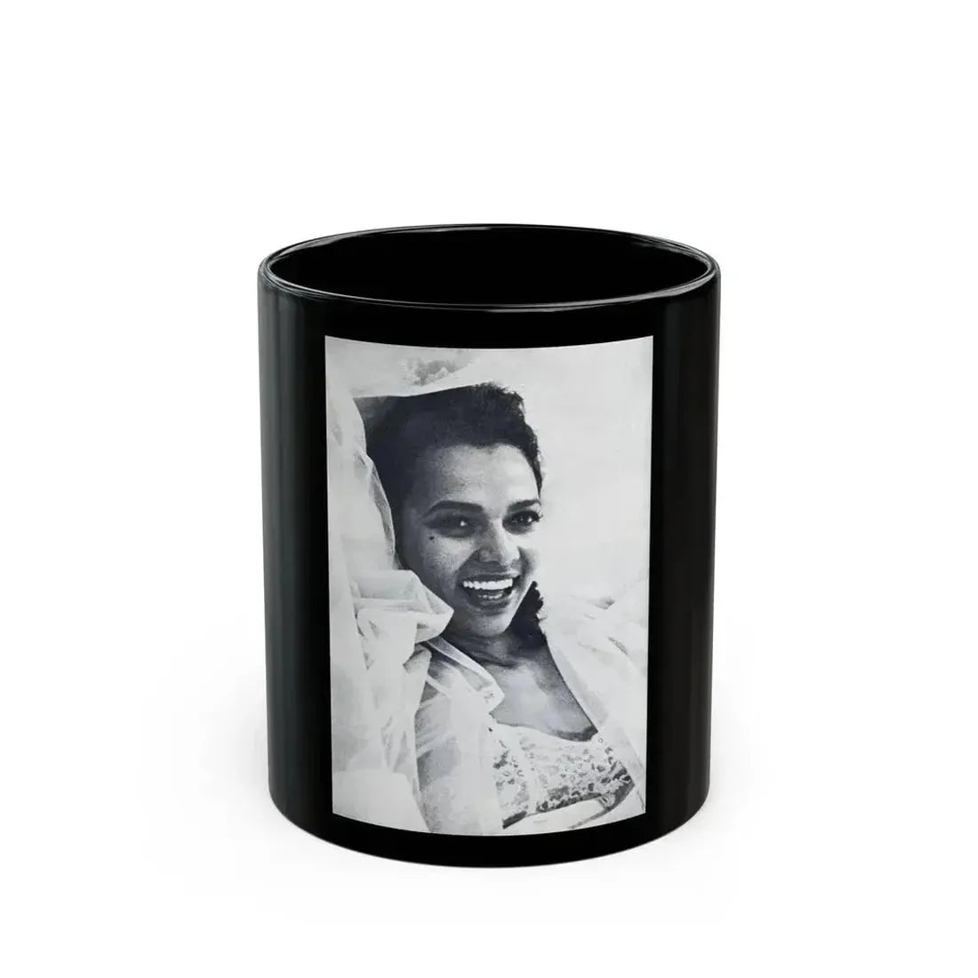 Dorothy Dandridge #99 - Photo on Page 98 cropped from Pageant Digest Mag. June '55 (Vintage Female Icon) Black Coffee Mug 11oz - Go Mug Yourself