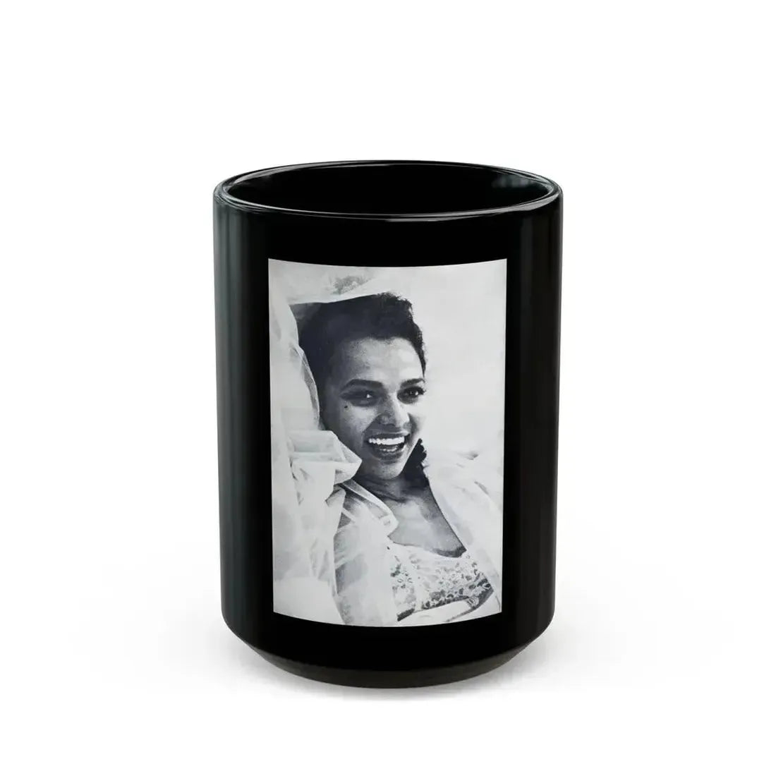Dorothy Dandridge #99 - Photo on Page 98 cropped from Pageant Digest Mag. June '55 (Vintage Female Icon) Black Coffee Mug 15oz - Go Mug Yourself