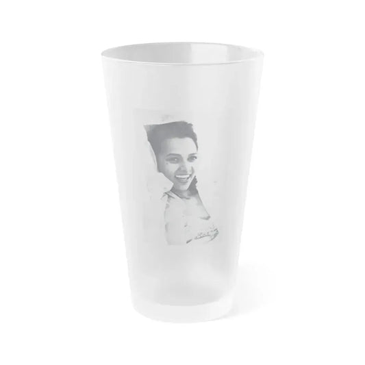 Dorothy Dandridge #99 - Photo on Page 98 cropped from Pageant Digest Mag. June '55 (Vintage Female Icon) Frosted Pint Glass 16oz 16oz Frosted - Go Mug Yourself