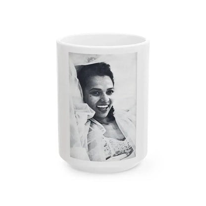 Dorothy Dandridge #99 - Photo on Page 98 cropped from Pageant Digest Mag. June '55 (Vintage Female Icon) White Coffee Mug 15oz - Go Mug Yourself