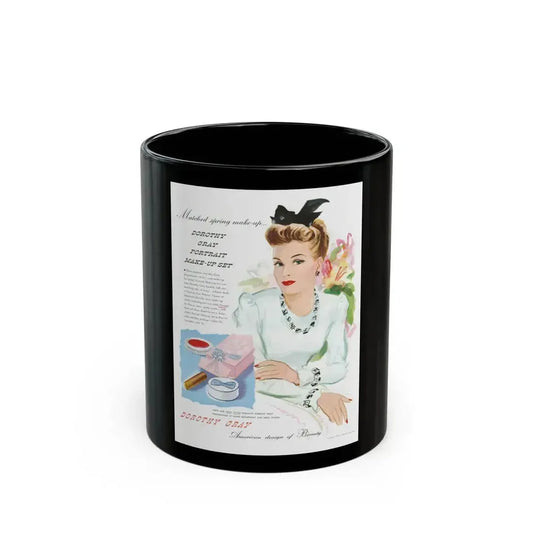 Dorothy Gray advertisement (1), 1941 - Black Coffee Mug 11oz - Go Mug Yourself