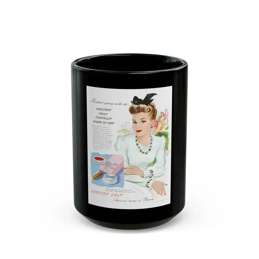 Dorothy Gray advertisement (1), 1941 - Black Coffee Mug 15oz - Go Mug Yourself