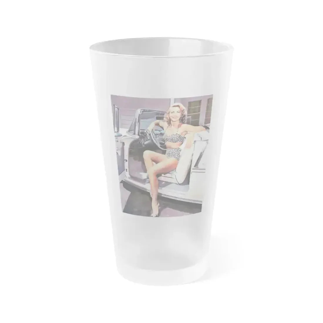 Dorothy Malone #05 2 (Vintage Female Icon) Frosted Pint Glass 16oz 16oz Frosted - Go Mug Yourself