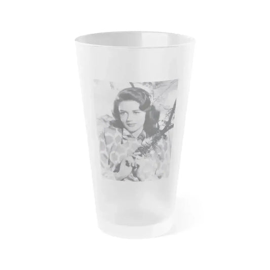 Dorothy Malone #131 (Vintage Female Icon) Frosted Pint Glass 16oz 16oz Frosted - Go Mug Yourself