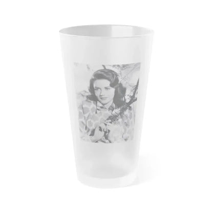 Dorothy Malone #131 (Vintage Female Icon) Frosted Pint Glass 16oz 16oz Frosted - Go Mug Yourself