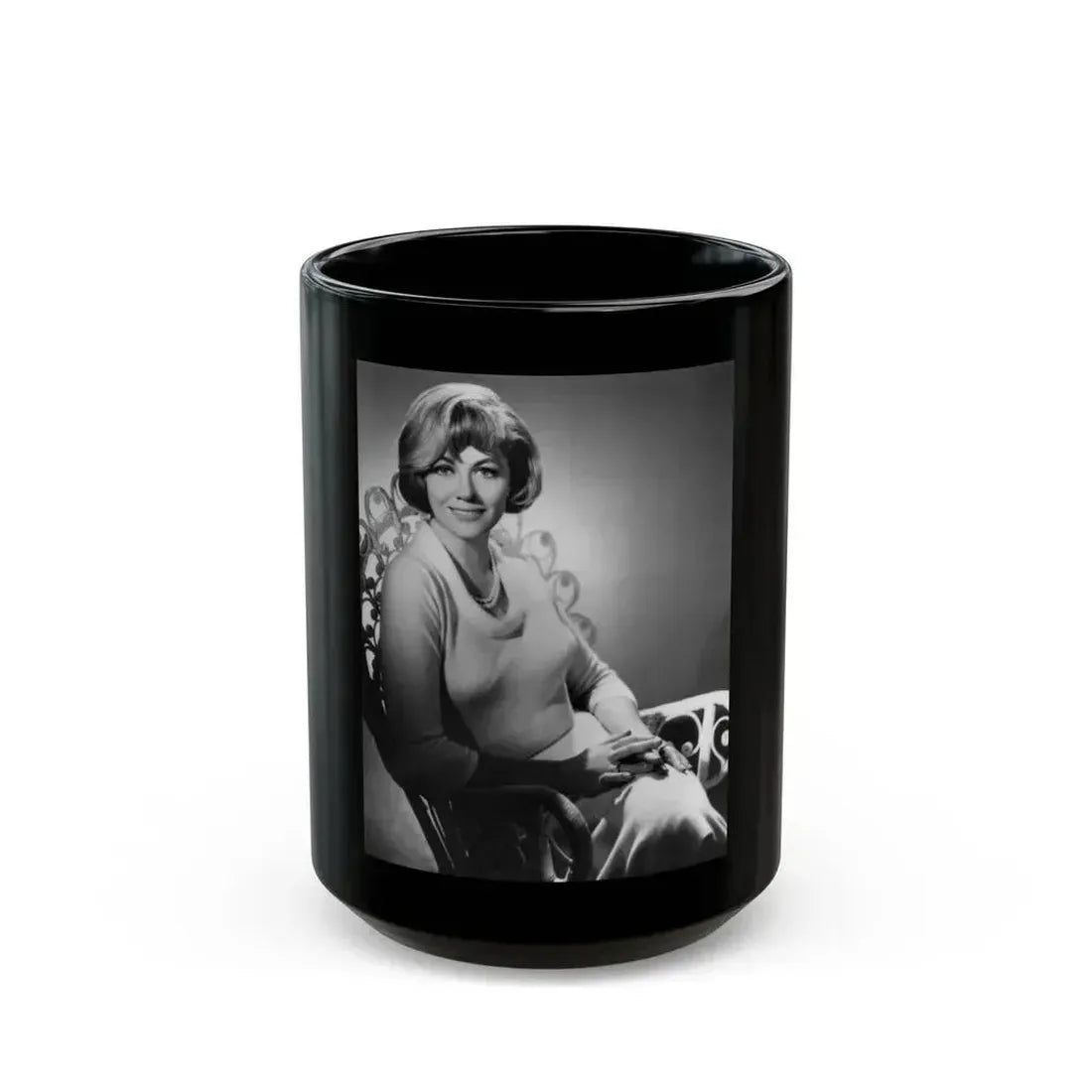Dorothy Malone #135 (Vintage Female Icon) Black Coffee Mug 15oz - Go Mug Yourself