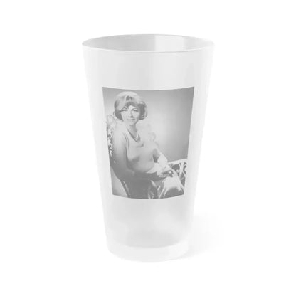 Dorothy Malone #135 (Vintage Female Icon) Frosted Pint Glass 16oz 16oz Frosted - Go Mug Yourself