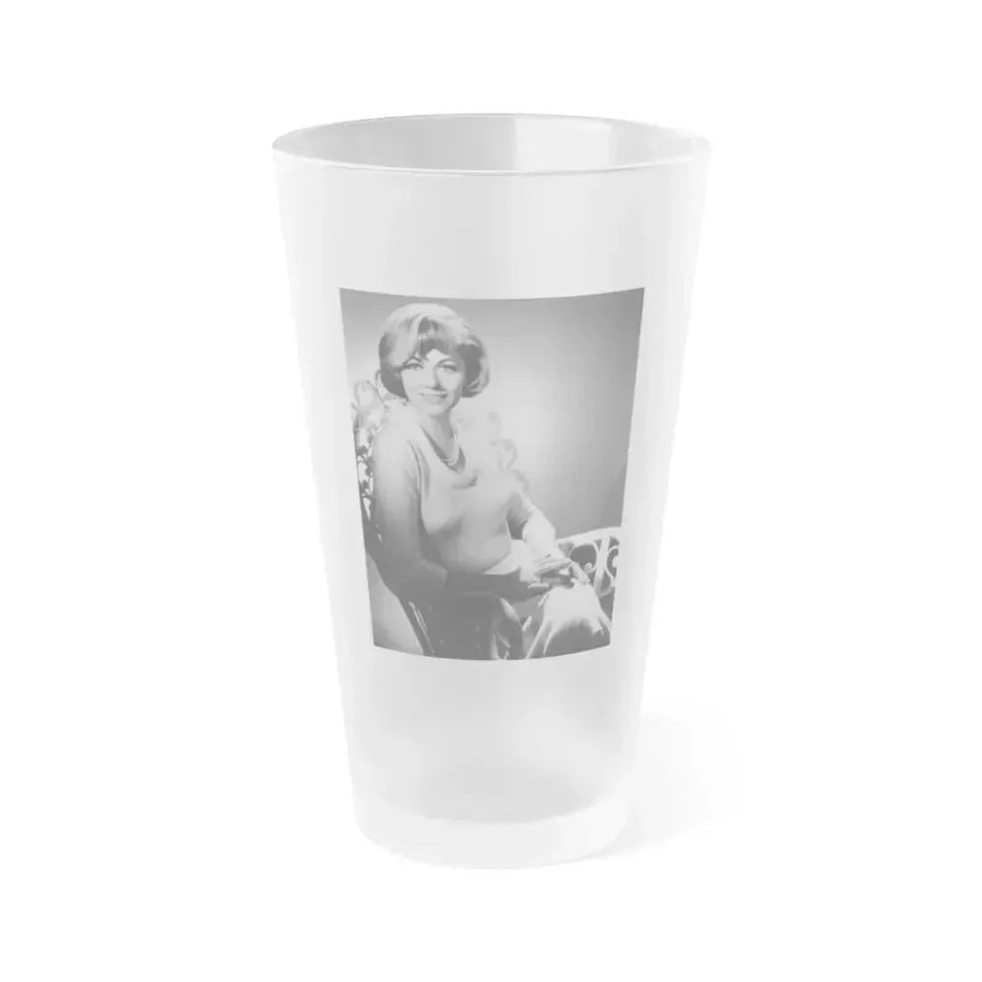 Dorothy Malone #135 (Vintage Female Icon) Frosted Pint Glass 16oz 16oz Frosted - Go Mug Yourself
