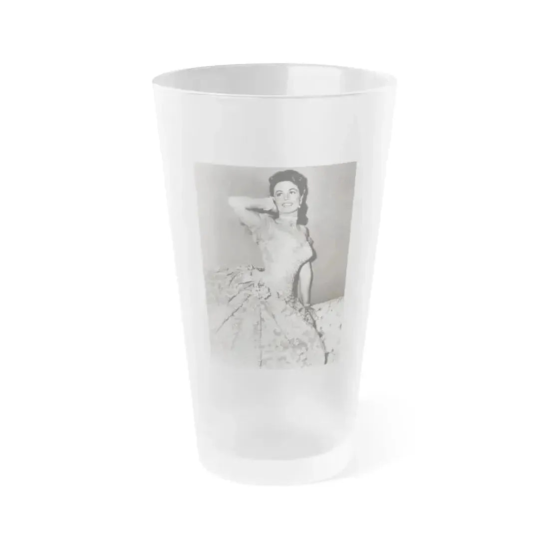 Dorothy Malone #139 (Vintage Female Icon) Frosted Pint Glass 16oz 16oz Frosted - Go Mug Yourself