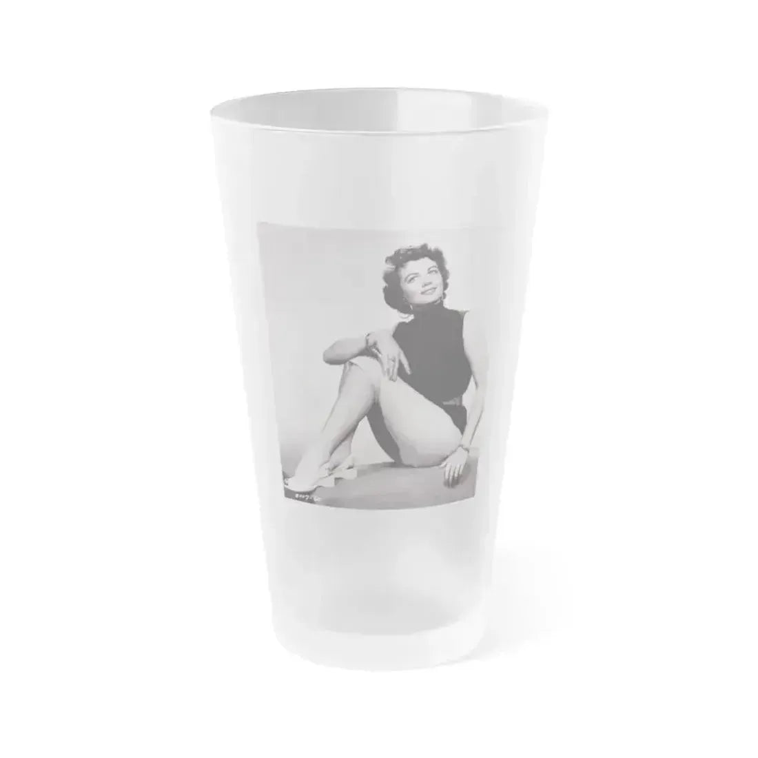 Dorothy Malone #151 (Vintage Female Icon) Frosted Pint Glass 16oz 16oz Frosted - Go Mug Yourself
