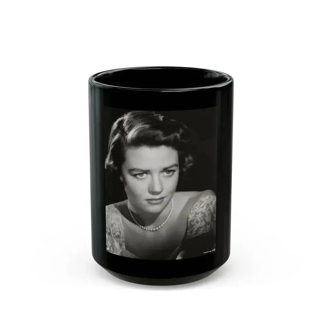 Dorothy Malone #152 (Vintage Female Icon) Black Coffee Mug 15oz - Go Mug Yourself