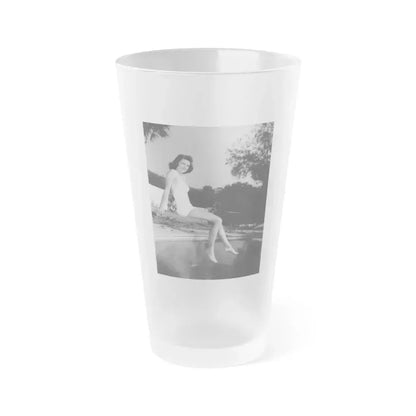 Dorothy Malone #155 (Vintage Female Icon) Frosted Pint Glass 16oz 16oz Frosted - Go Mug Yourself