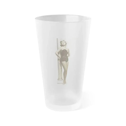 Dorothy Malone #156 (Vintage Female Icon) Frosted Pint Glass 16oz 16oz Frosted - Go Mug Yourself