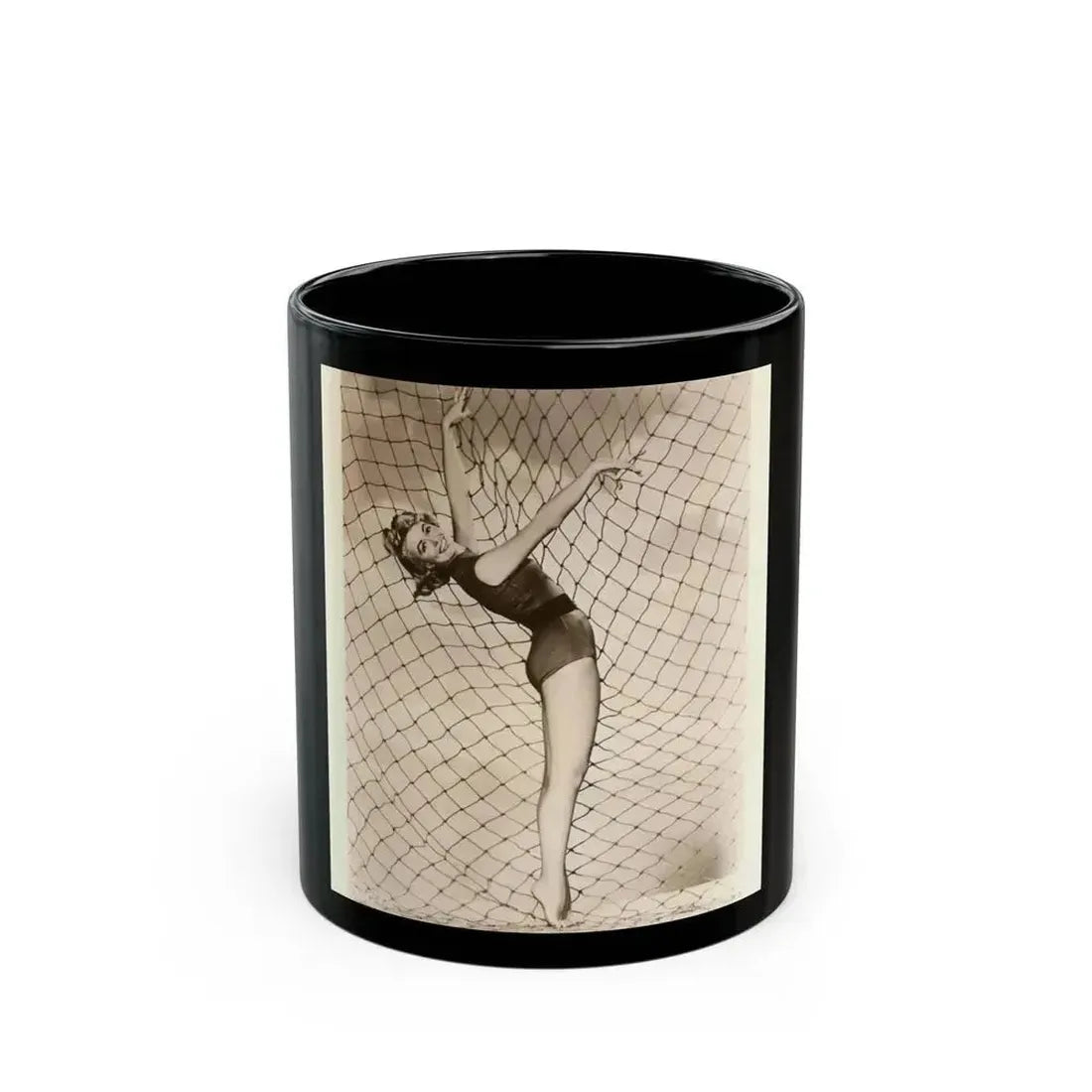 Dorothy Malone #157 (Vintage Female Icon) Black Coffee Mug 11oz - Go Mug Yourself