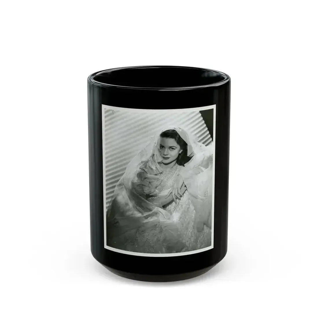 Dorothy Malone #160 (Vintage Female Icon) Black Coffee Mug 15oz - Go Mug Yourself