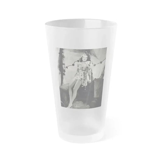 Dorothy Malone #161 (Vintage Female Icon) Frosted Pint Glass 16oz 16oz Frosted - Go Mug Yourself