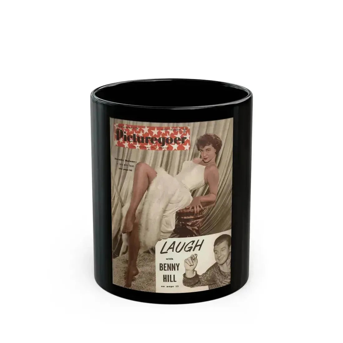 Dorothy Malone #172 - Mag. Cover (Vintage Female Icon) Black Coffee Mug 11oz - Go Mug Yourself
