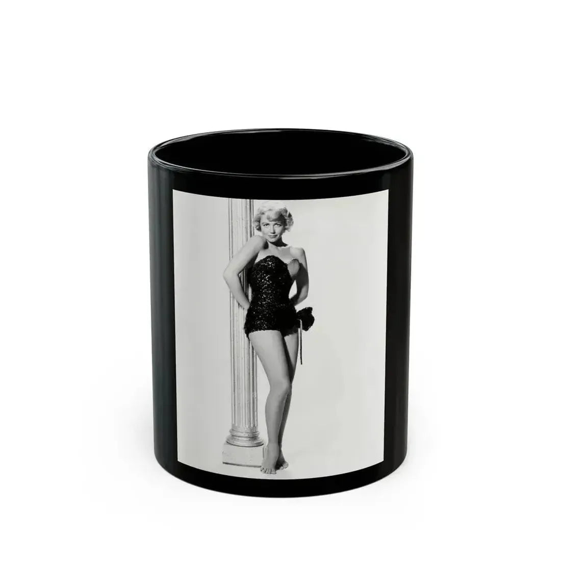 Dorothy Malone #178 (Vintage Female Icon) Black Coffee Mug 11oz - Go Mug Yourself