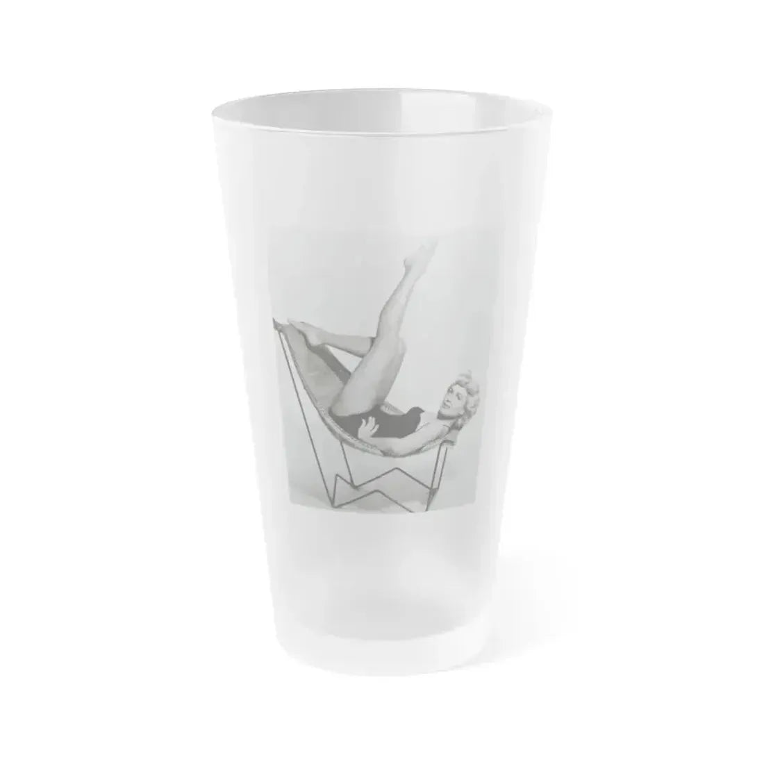 Dorothy Malone #196 (Vintage Female Icon) Frosted Pint Glass 16oz 16oz Frosted - Go Mug Yourself