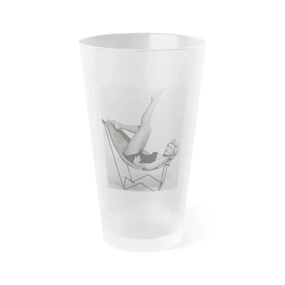Dorothy Malone #196 (Vintage Female Icon) Frosted Pint Glass 16oz 16oz Frosted - Go Mug Yourself