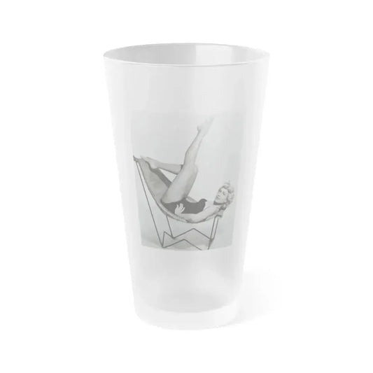 Dorothy Malone #196 (Vintage Female Icon) Frosted Pint Glass 16oz 16oz Frosted - Go Mug Yourself