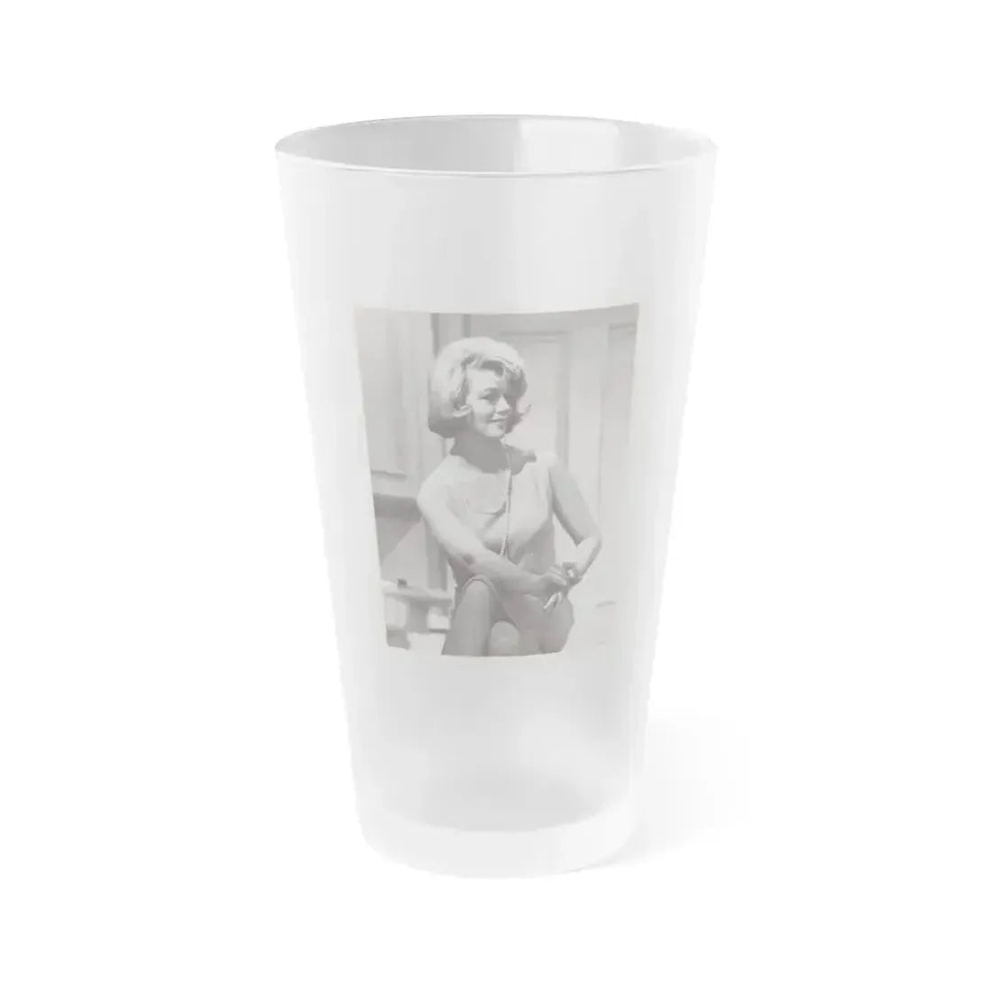 Dorothy Malone #206 (Vintage Female Icon) Frosted Pint Glass 16oz 16oz Frosted - Go Mug Yourself