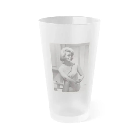 Dorothy Malone #206 (Vintage Female Icon) Frosted Pint Glass 16oz 16oz Frosted - Go Mug Yourself
