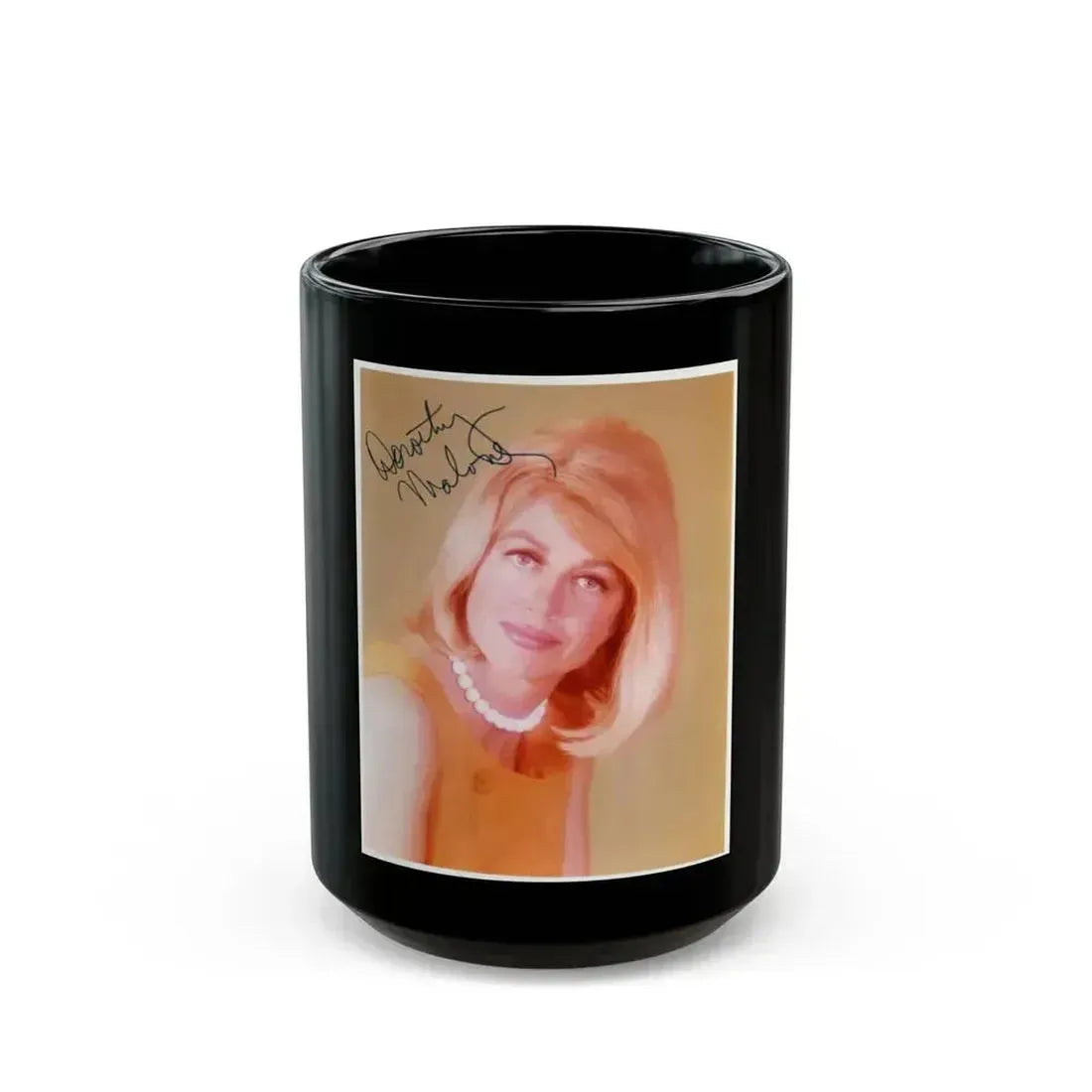 Dorothy Malone #208 1 (Vintage Female Icon) Black Coffee Mug 15oz - Go Mug Yourself