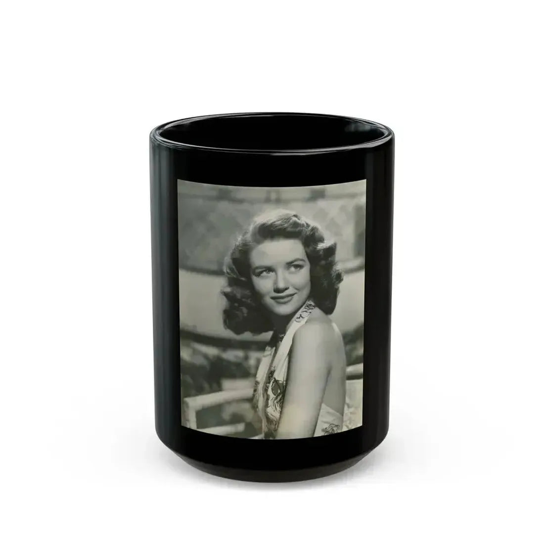 Dorothy Malone #243 (Vintage Female Icon) Black Coffee Mug 15oz - Go Mug Yourself